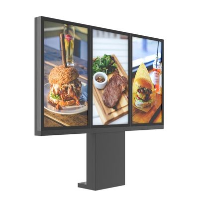 a movimentação de 49inch Digitas através das placas do menu para os restaurantes 3000nits emendou 3 telas exteriores