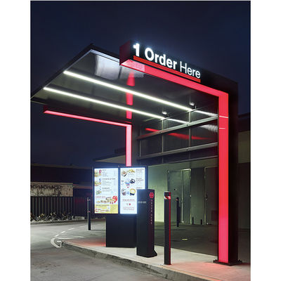 49inch iluminou a movimentação exterior através da placa do menu para a venda fora dos restaurantes emendou 2 telas
