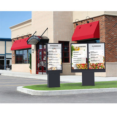 movimentação exterior do Signage 55inch com a empresa de pequeno porte 3000nits das placas do menu