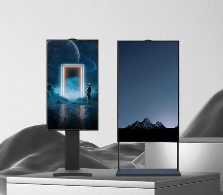 55 polegadas 3000 Nits Exterior Lcd Displays Piso Stand Publicidade Tft