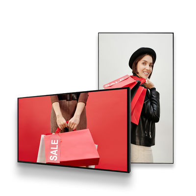 Reprodutor comercial de publicidade de tela LCD 55 polegadas Reprodutor de mídia de montagem na parede Sinalização digital