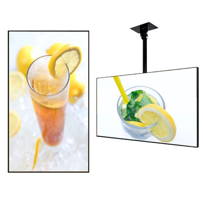 Módulo de exibição de publicidade LCD ultra estreito Painéis de menus digitais para restaurantes