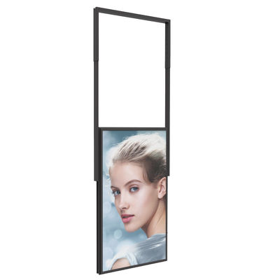 Exibição LCD de quiosque de publicidade ultra fina de 43 polegadas de lado duplo para vitrine de loja