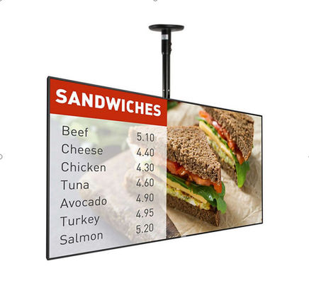 Painéis de Menu Digitais Internos Ultra Estreitos FHD de 32 polegadas 700nit Fengshi para Restaurantes